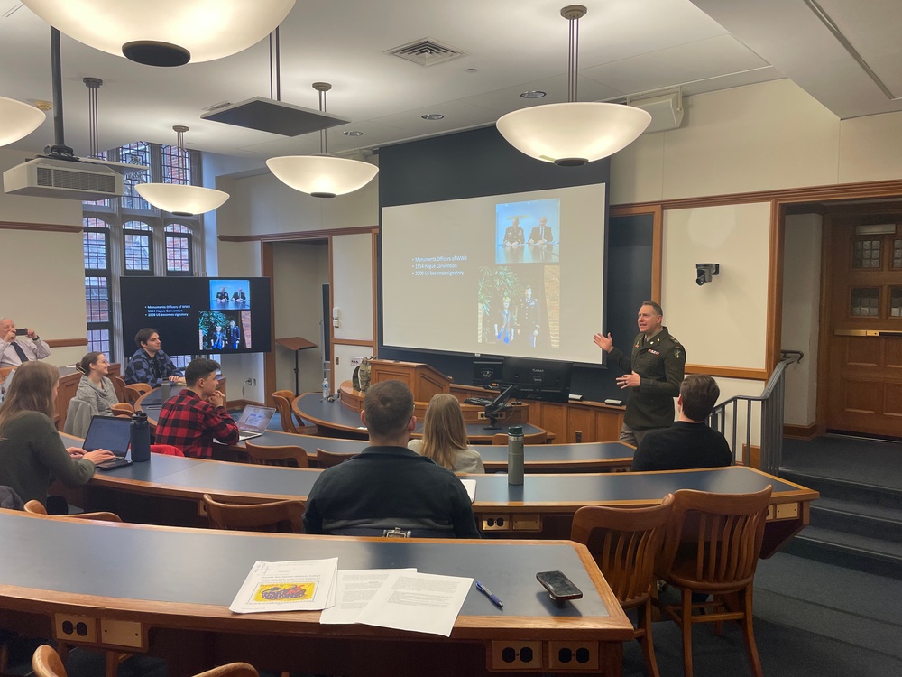 Army Civil Affairs Officer Lectures Yale Law Students on Cultural Preservation in Ukraine Army Civil Affairs Officer Lectures Yale Law Students on Cultural Preservation in Ukraine
