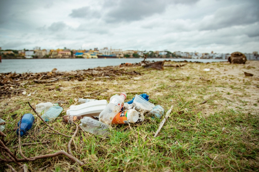 Marine litter on the beach