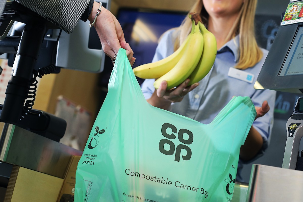 Co-op compostable carrier bag