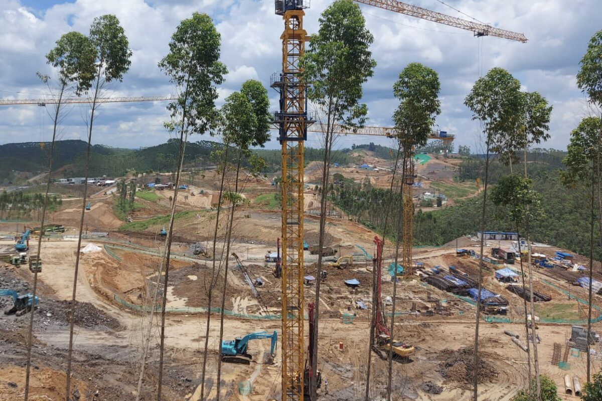Construction project of a presidential palace in the new capital.