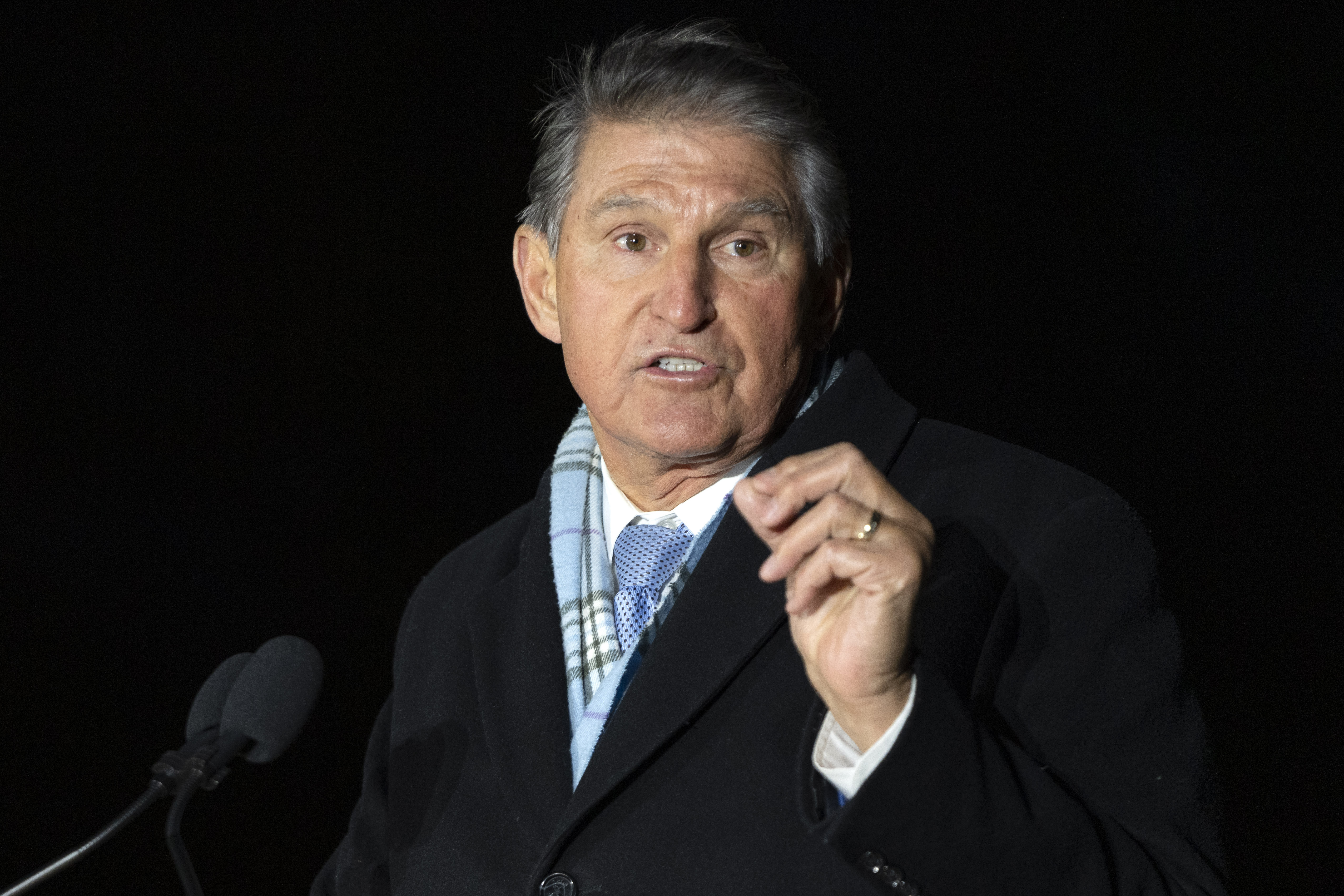 Sen. Joe Manchin speaks during the U.S. Capitol Christmas Tree Lighting Ceremony in Washington. Sen. Joe Manchin speaks during the U.S. Capitol Christmas Tree Lighting Ceremony in Washington.