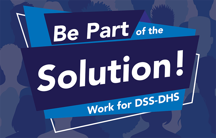 Graphic that says DHS is hiring!