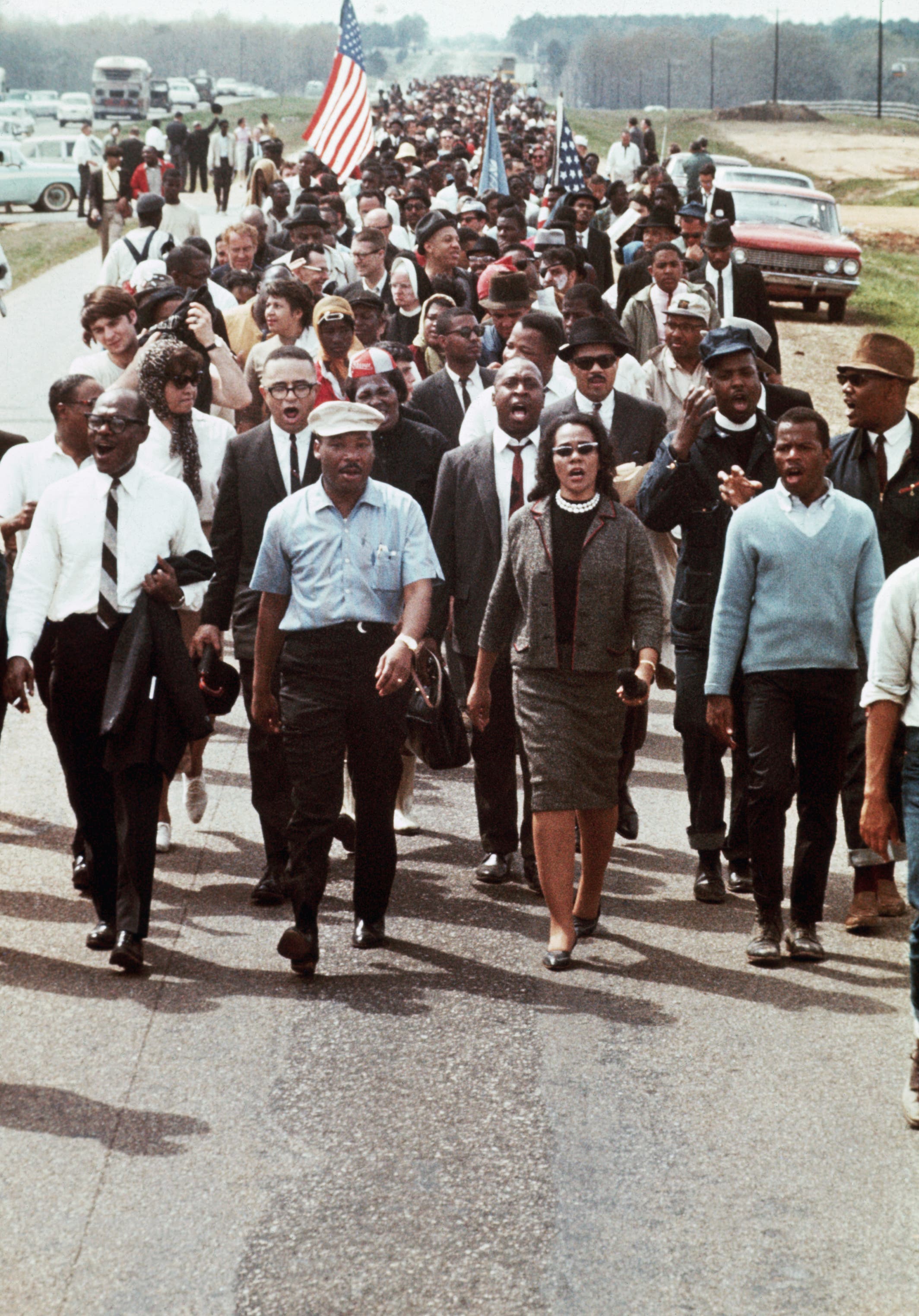 Martin Luther King Leading a March