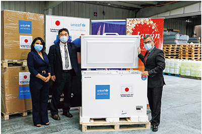 Handover ceremony for equipment donations supporting the Last One Mile (June 8, Guatemala City, Guatemala)