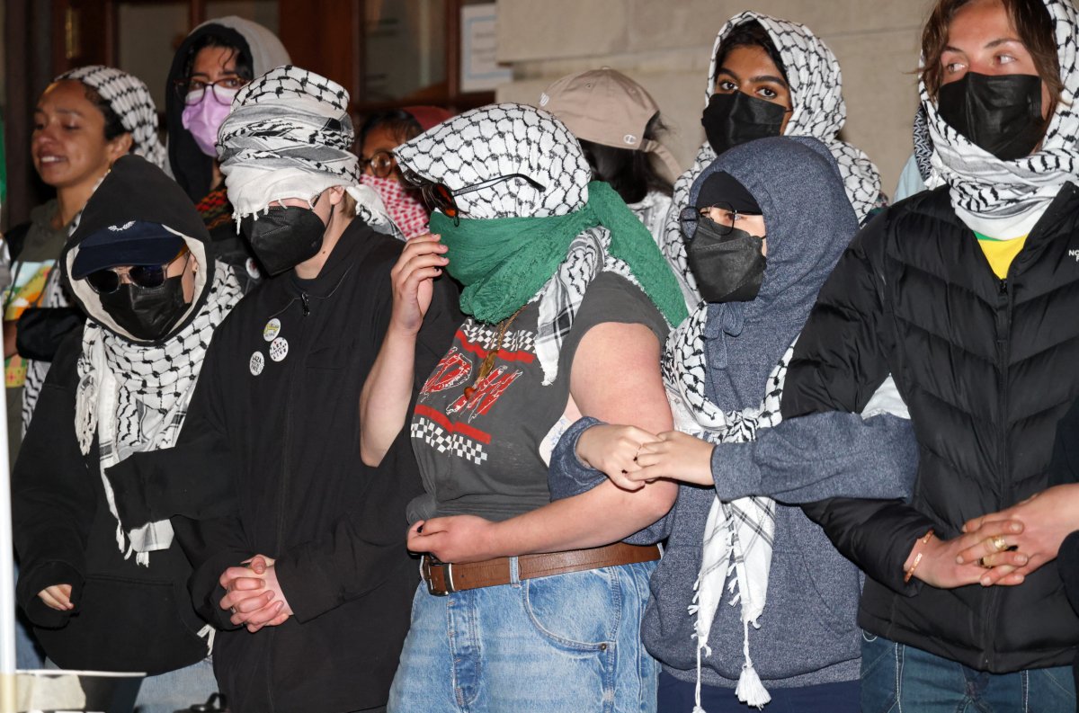 Pro-Palestinian demonstrators
