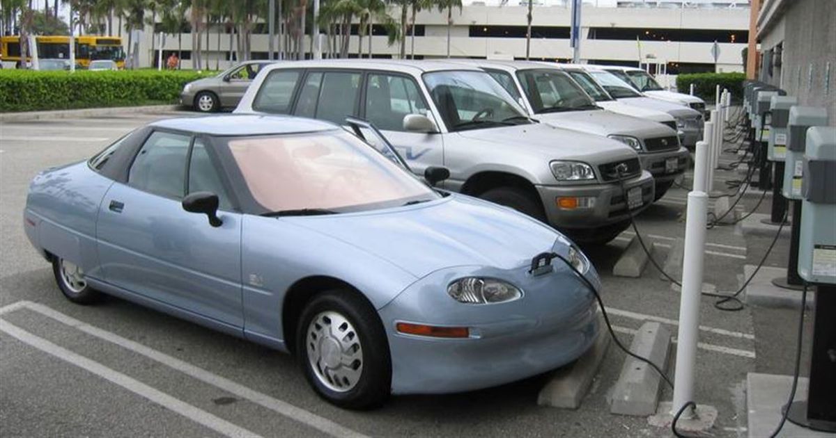 An EV charger is seen in Who Killed the Electric Car?