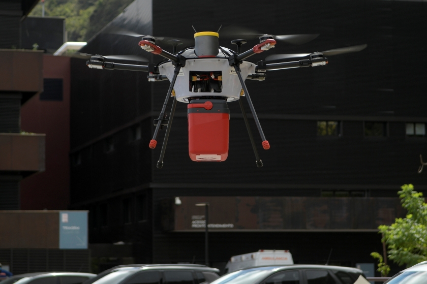 A drone transports coronavirus tests in Brazil, REUTERS/Washington Alves