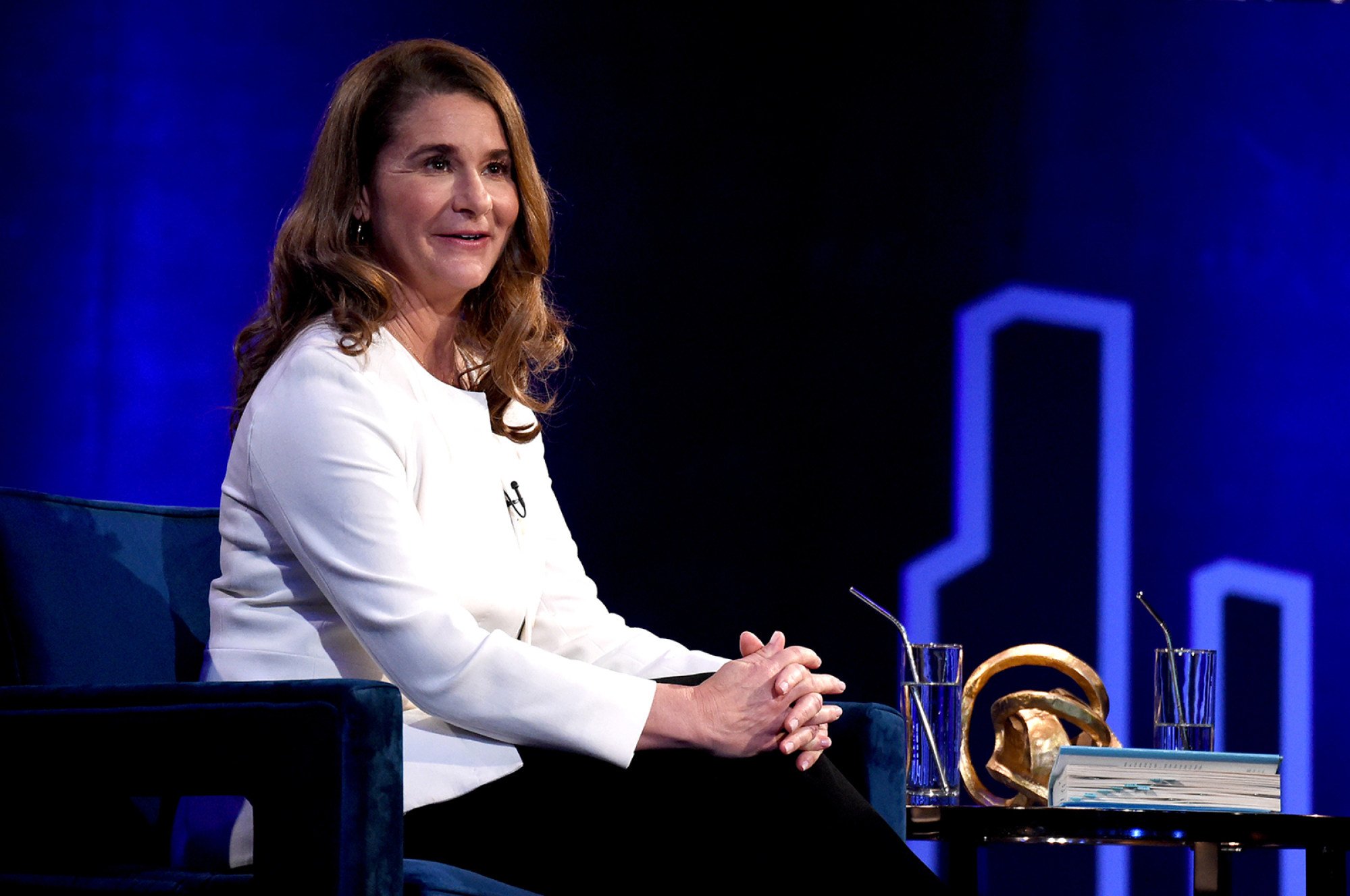 Melinda Gates speaks during Oprah’s SuperSoul Conversations at PlayStation Theater in February 2019, in New York City. Photo: Getty Images/TNS