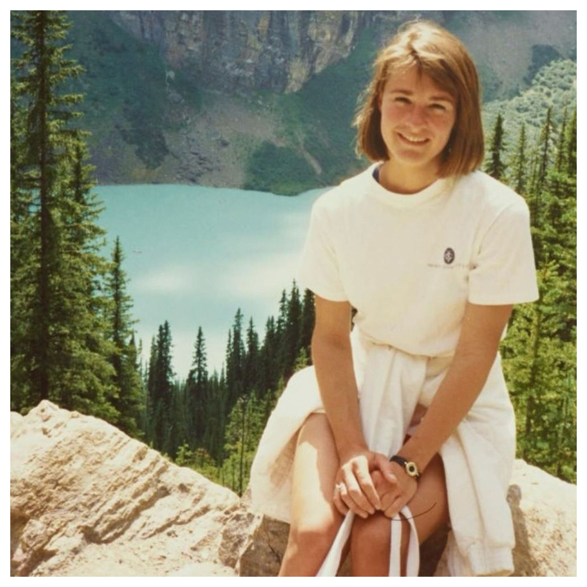 A young Melinda Ann French in Banff National Park in Canada. Photo: @melindafrenchgates/Instagram