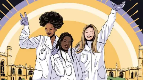 Yulia Lapko Drawing of women scientists