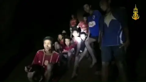AFP/ROYAL THAI NAVY The found Thai cave boys July 2018
