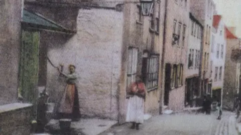 Geoff Dorey A painting of the street where Nicolas Blondel lived in St Peter Port