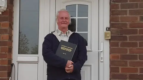 Francis Salt Historian Francis Salt standing outside his house