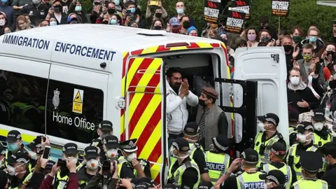 PA Man coming out of van