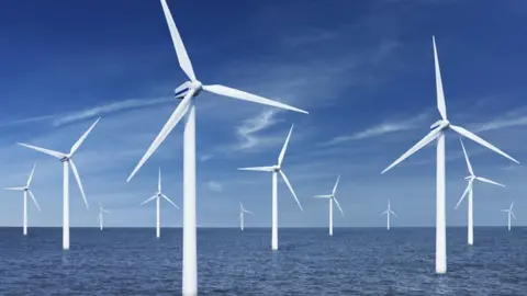 Getty Images Offshore wind turbines
