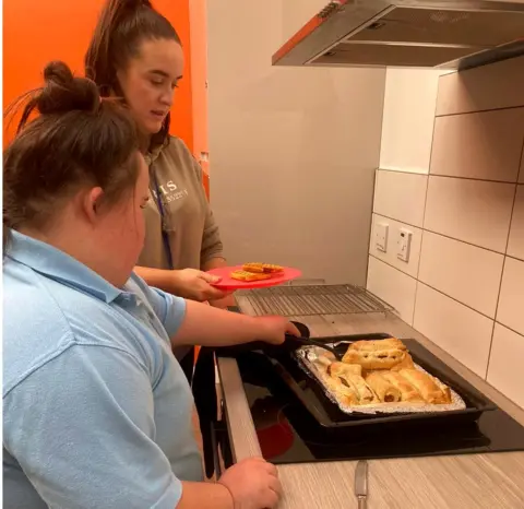 East Park School Chloe cooking sausage rolls