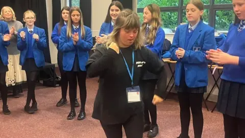 BBC eve mcivor teaching pupils makaton