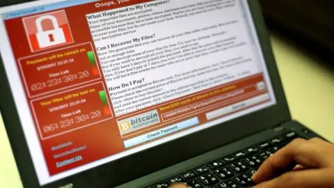 EPA Ransomware splash screen
