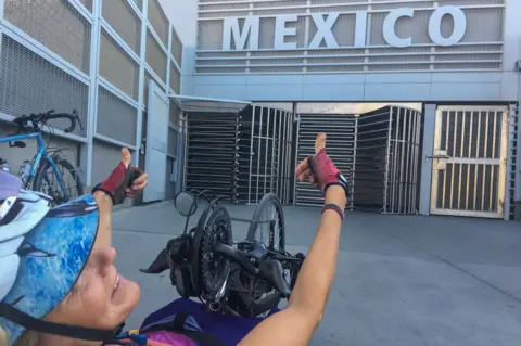 Karen Darke Darke arrives at Mexico