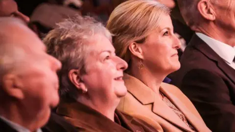 Blackpool Grand Theatre Ruth Eastwood sits alongside the Duchess of Edinburgh in a production at the theatre