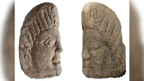 Anna Giecco The two sculpted heads dating back to Roman times