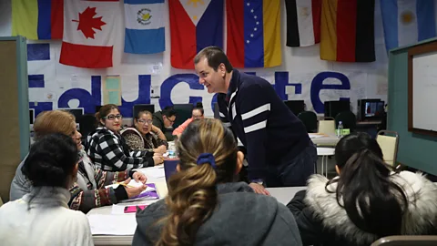 Getty Sometimes life circumstances force adult learners over mental hurdles, like the immigrants at this ESL migrant centre in Connecticut. (Credit: Getty)