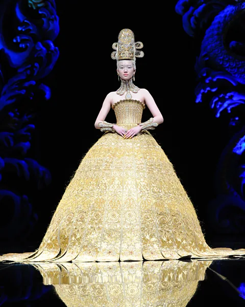 Getty Images The awe-inspiring Da Jing gown was the finale of Guo's first haute couture show (Credit: Getty Images)