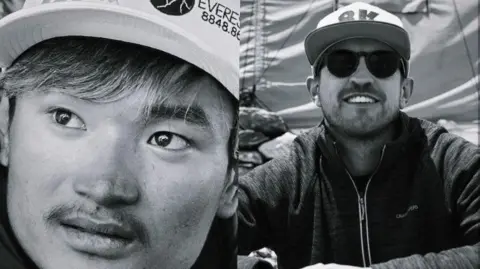 @lakpa_mountaineering Nepali guide Pastenji Sherpa and Daniel Paterson