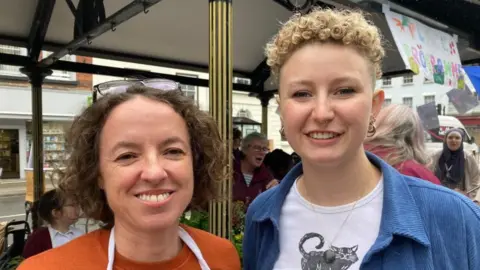 Alex Pope/BBC Dela Foster and Millie Woods rom School Matters