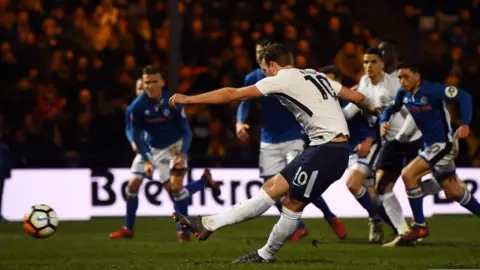 Getty Images Harry Kane scores v Rochdale in the FA Cup