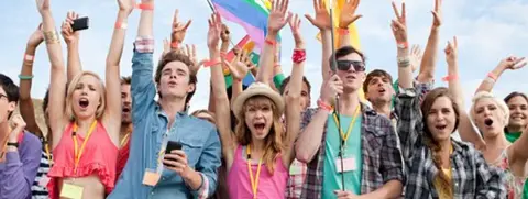 Getty Images People at a music festival