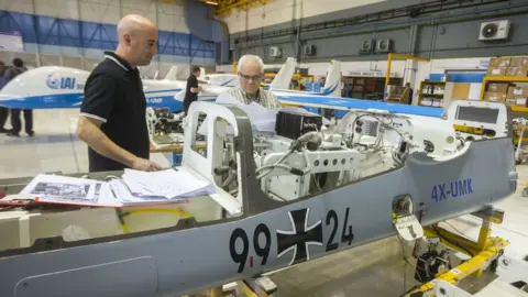 Getty Images Technicians at an Israeli drone company
