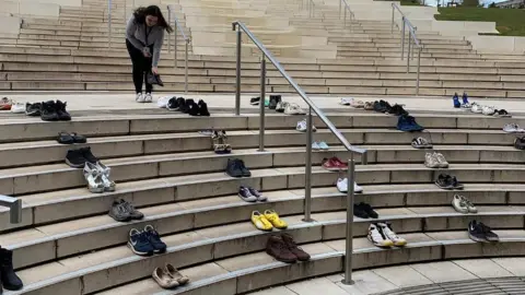 University of Nottingham Students' Union Shoe display