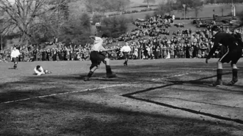 National Library of Wales The team playing Shrewsbury, Wem and Whitchurch Teams in 1948