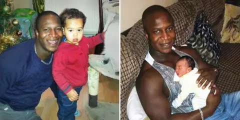Bayoh family Sheku Bayoh with his two children