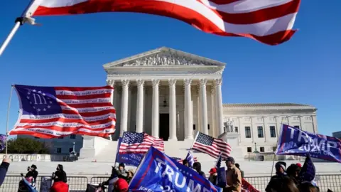 Reuters Demonstrators protest outside the Supreme Court on Tuesday