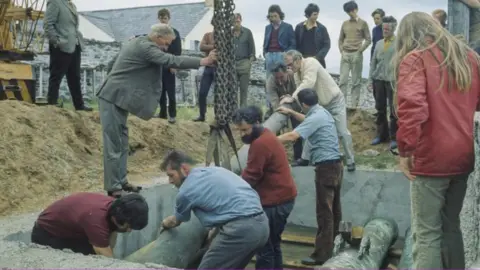 Colin Martin guns raised from sea bed being stored