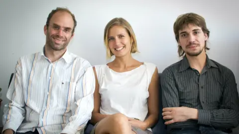 Sebastian Cerone S-Biomedic founders (left to right) Bernhard Pätzold, Veronica Oudova and Marc Güell