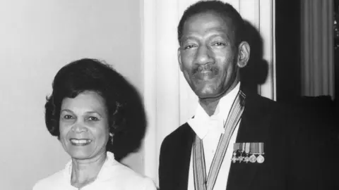 Alison Wint Arthur Wint and his wife