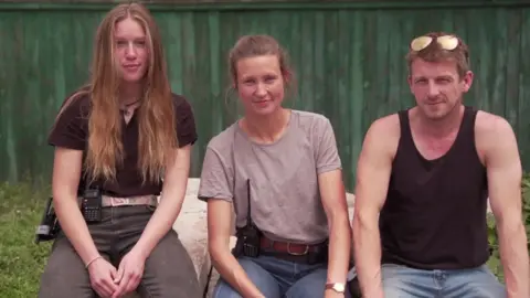 BBC The three volunteers
