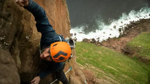 Ryan Balharry Robbie Phillips on the Long Hope Direct route