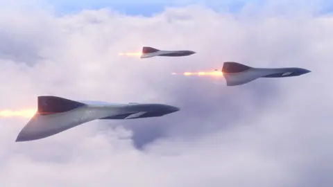 Reaction Engines Concept V vehicles in formation