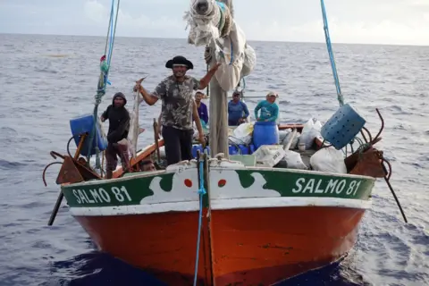G M Castro Fishermen photographed near Oiapoque
