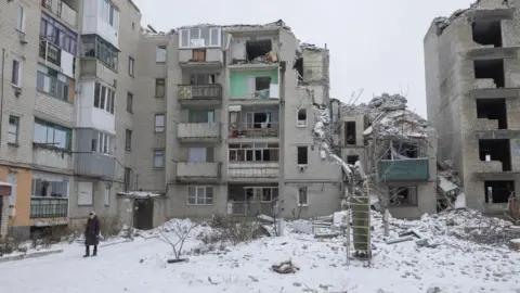 Reuters Ruined buildings at Chasiv Yar, Donetsk region, destroyed in the Ukraine war