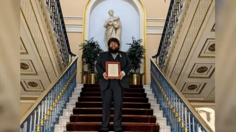 David Branch Daniel Branch with his British Empire Medal