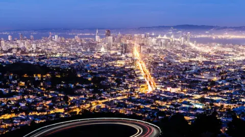 Getty Images Aerial view of San Francisco part of the region that makes up Silicon Valley