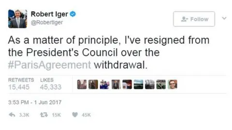 Twitter Disney chief tweet