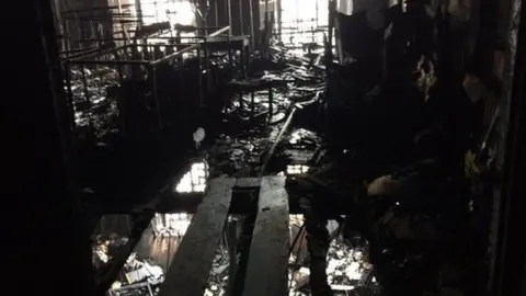 Scottish Fire and Rescue Burnt-out library