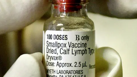 AFP This file photo taken on 29 January 2003 shows a nurse holding a vial of smallpox vaccine in Los Angeles