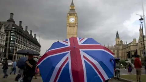 Brexit brolly in front of Big Ben